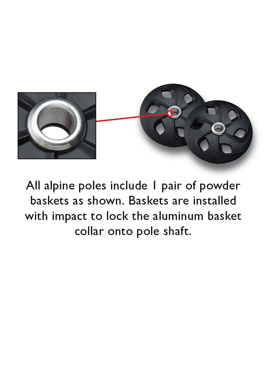 WHITEWOODS Powder Alpine Ski Poles (POWDER) - Image 3