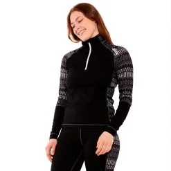 SWIX Women Tista 1/2 Zip Print LS Shirt