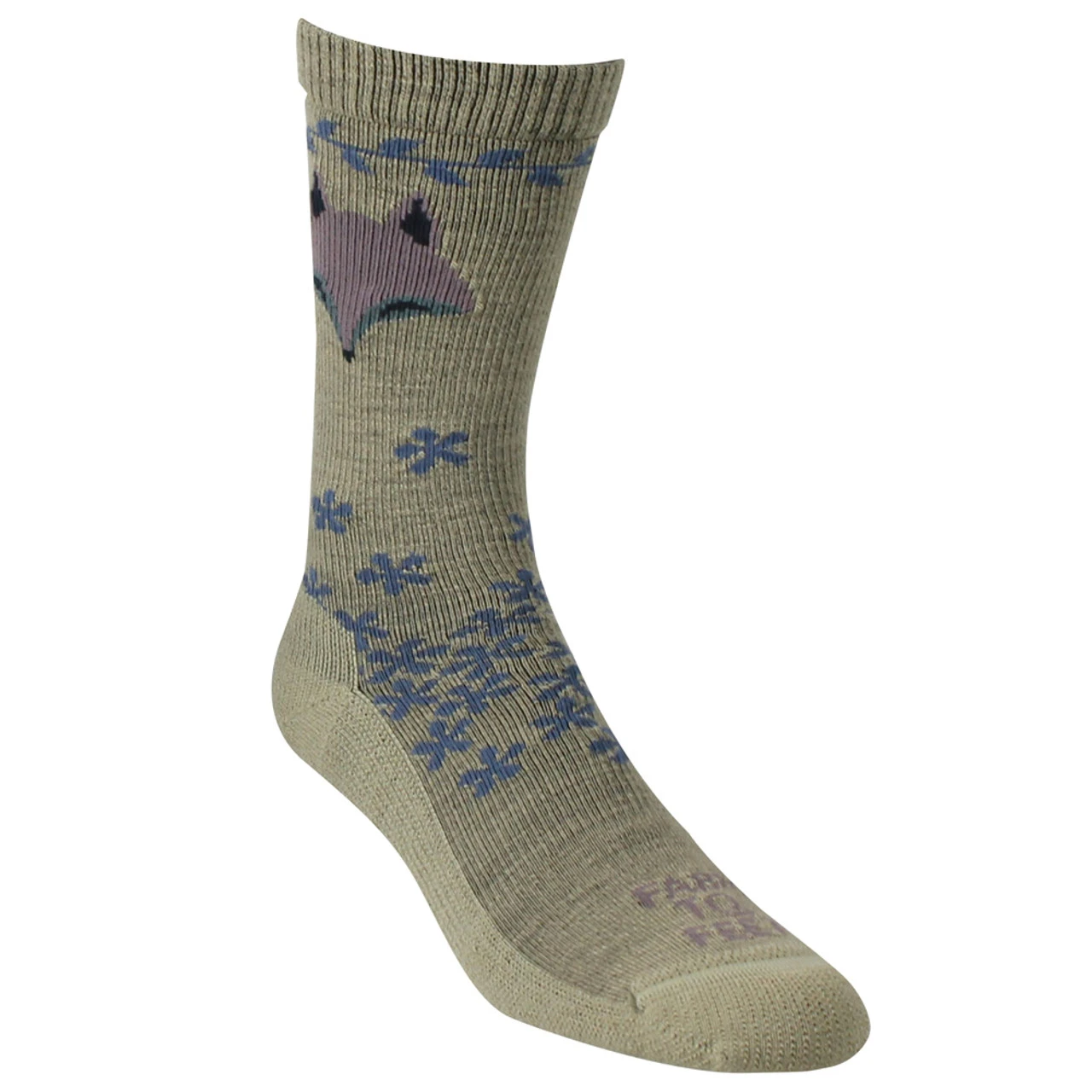 FARM TO FEET Womens Emeryville Lightweight Fox Crew Socks (9698) - Image 2